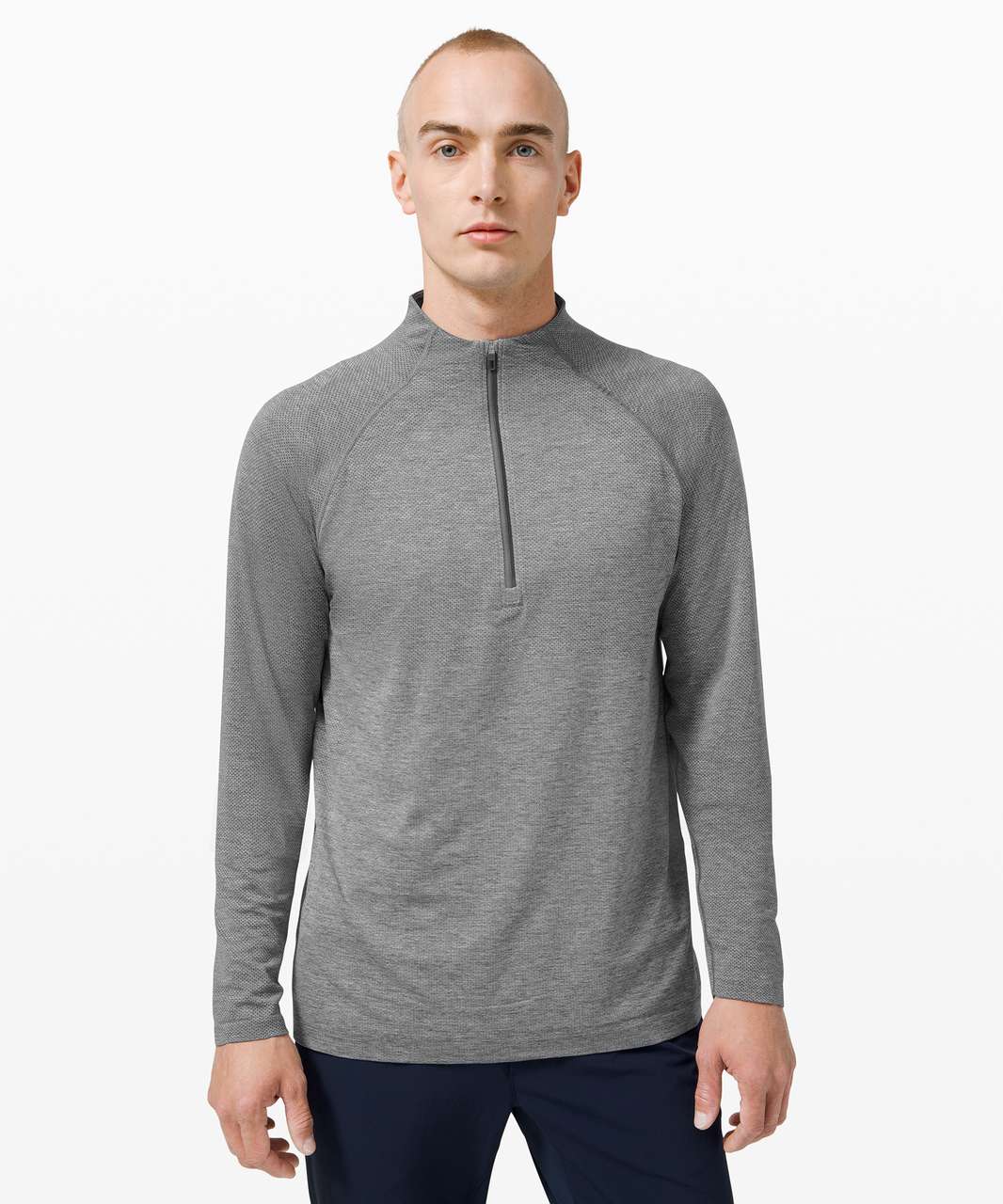 Lululemon Metal Vent Tech 1/2 Zip 2.0 - Slate / White - lulu fanatics