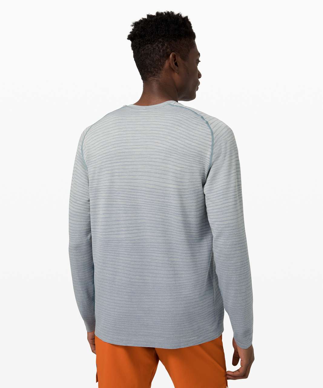 Lululemon Metal Vent Tech Long Sleeve 2.0 - Wave Fade Chambray / White Opal