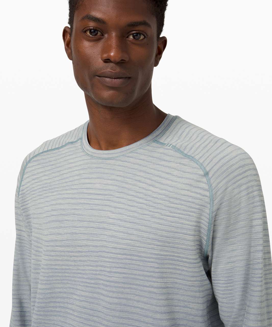 Lululemon Metal Vent Tech Long Sleeve 2.0 - Wave Fade Chambray / White Opal