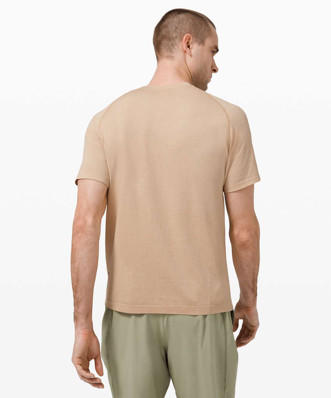 Lululemon Metal Vent Tech Short Sleeve V 2.0 - White Opal / Cafe Au Lait