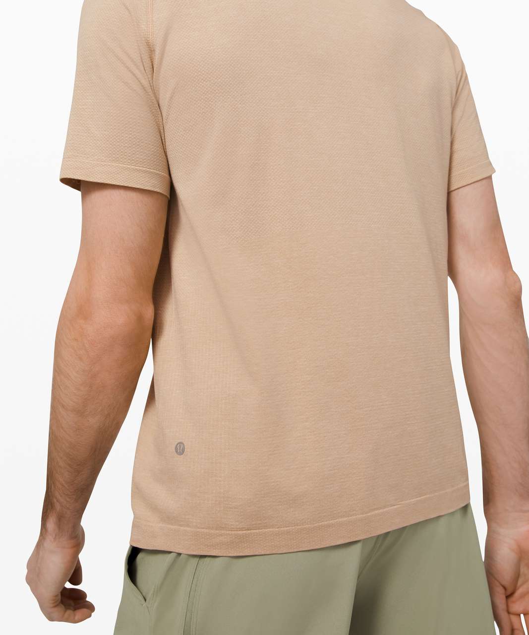 Lululemon Metal Vent Tech Short Sleeve V 2.0 - White Opal / Cafe Au Lait