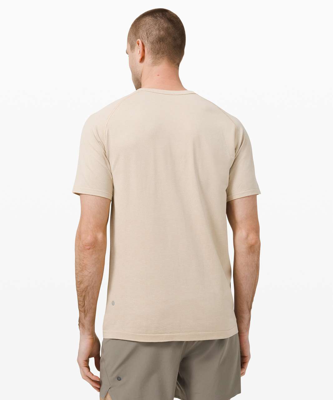 Lululemon Metal Vent Tech Short Sleeve Henley 2.0 - White Opal / Cafe Au Lait