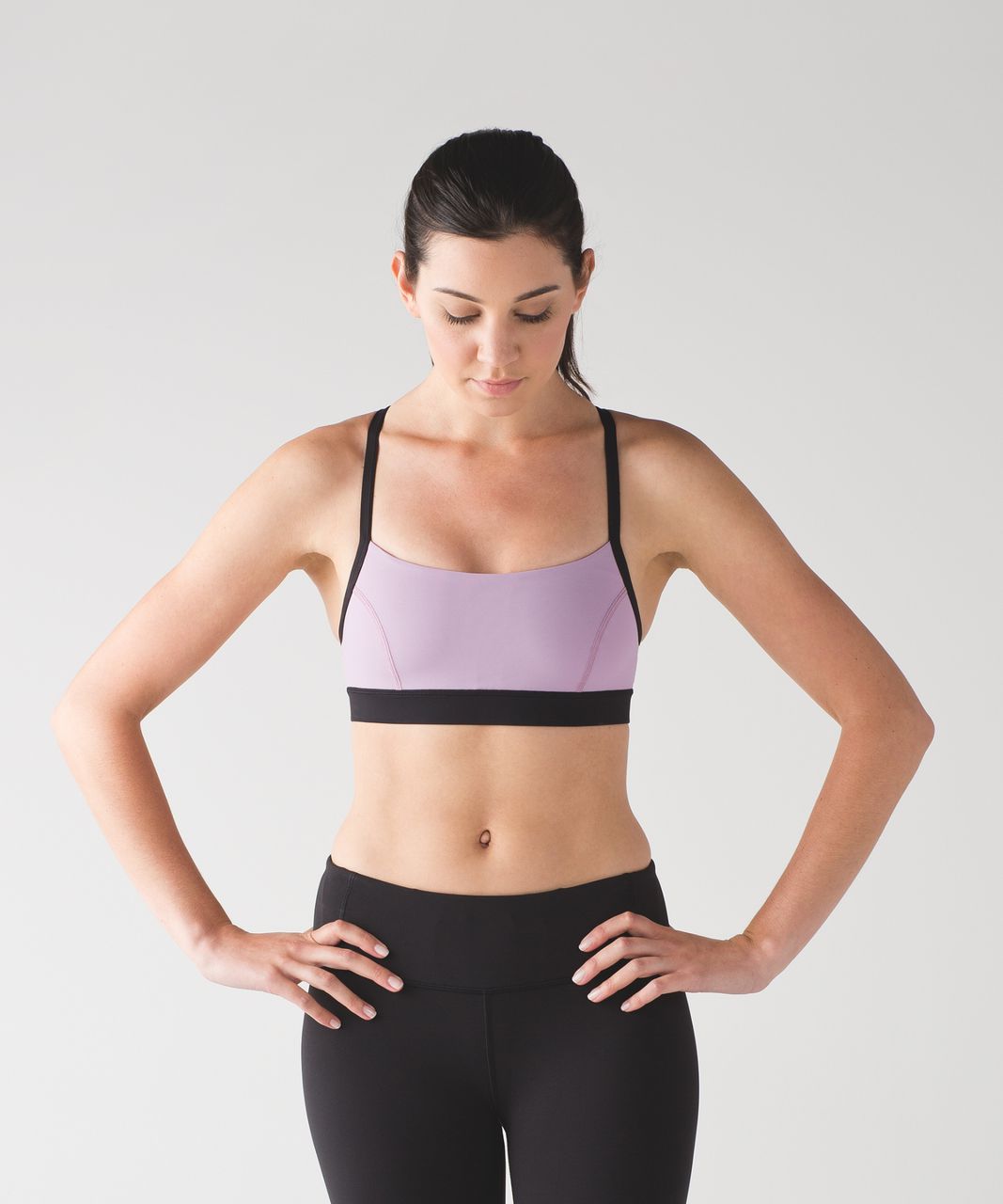 Lululemon Rise and Run Bra - Rose Blush / Black