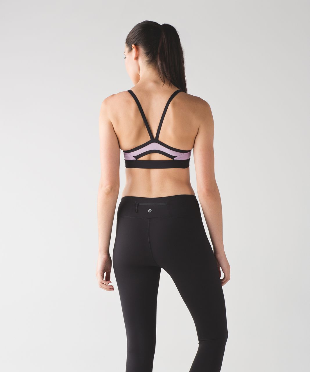 Lululemon Rise and Run Bra - Rose Blush / Black