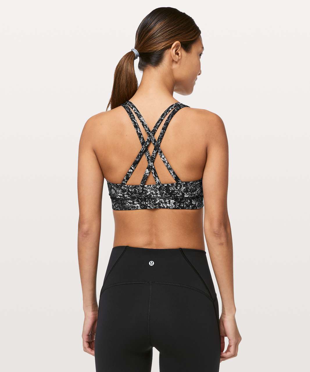 Lululemon Energy Bra *Medium Support, B–D Cup - Velocity Mesh Island Mist  Black - lulu fanatics