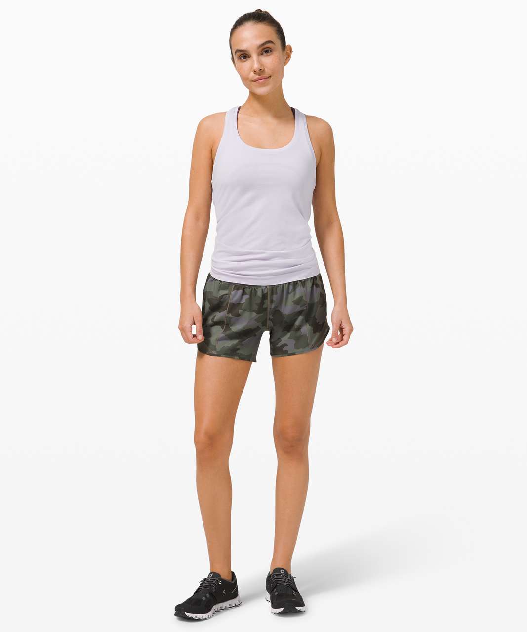 Lululemon Hotty Hot Short II *Long 4" - Heritage 365 Camo Dusky Lavender Multi / Army Green