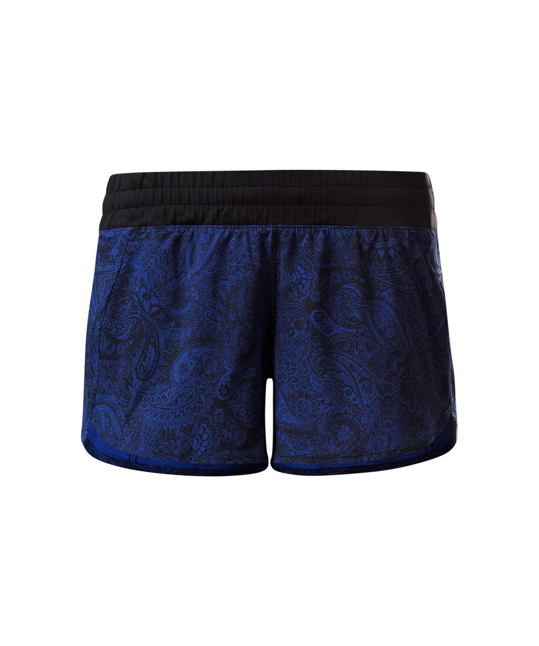 Lululemon Tracker Short IV - Mini Antique Paisley Sapphire Blue Black / Black