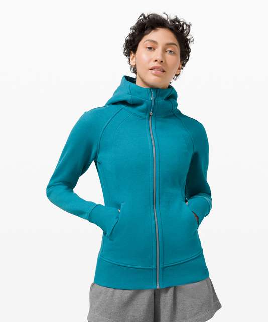 Lululemon Scuba Hoodie Thick Sweatshirt Full Zip Heather Peacock Blue  Womens 8 - $40 - From Larry