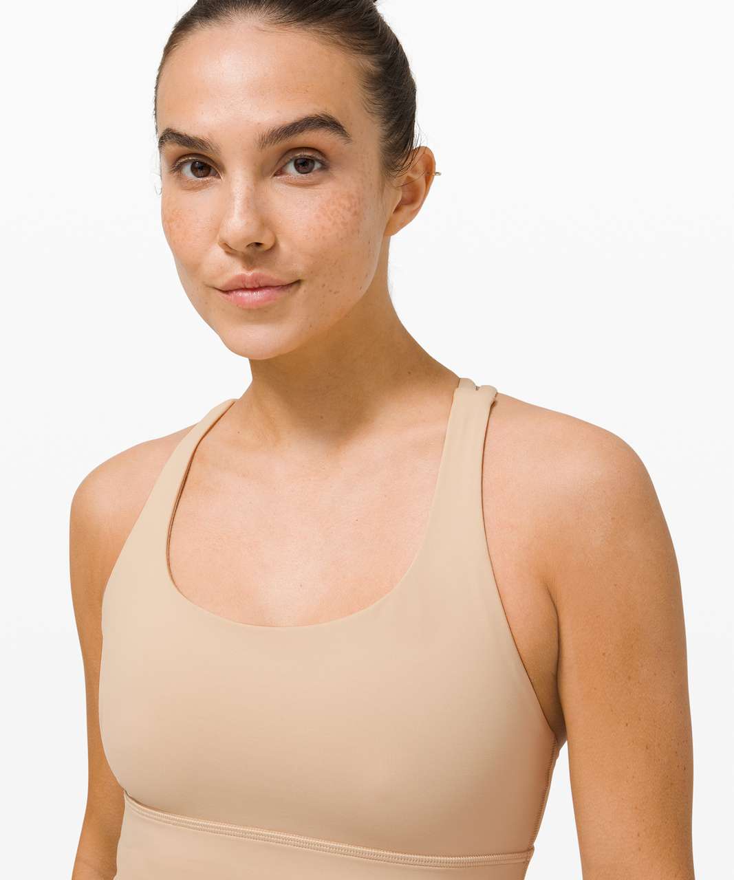 Lululemon Energy Bra Long Line *Medium Support, B–D Cup - Cafe Au Lait