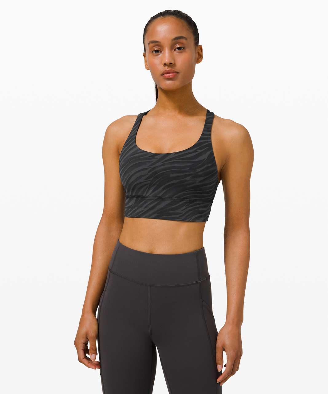 Lululemon Energy Bra Long Line *Medium Support, B–D Cup - Topography Rhino  Grey Multi - lulu fanatics