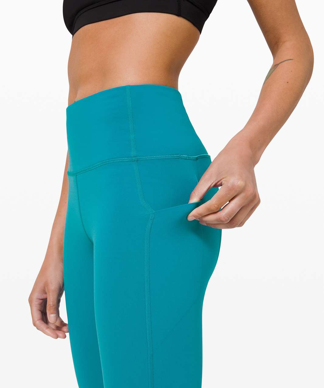 Lululemon pace rival crop size 6, desert teal, Women's Fashion, Activewear  on Carousell