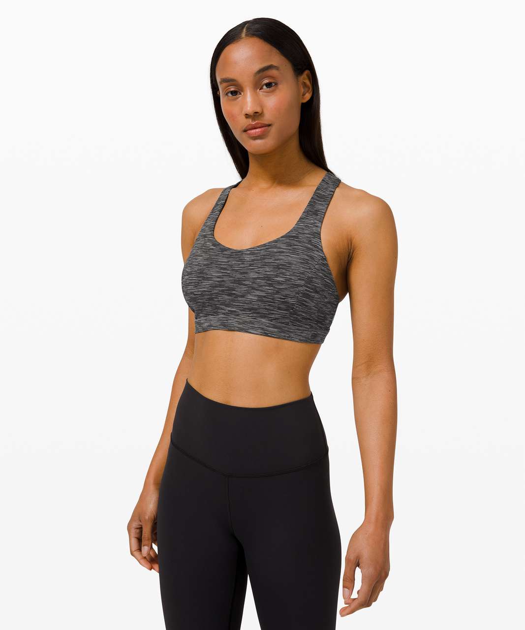 Lululemon Free To Be Serene Bra *Light Support, C/D Cup - Wee Are From Space Dark Carbon Ice Grey / Pink Punch