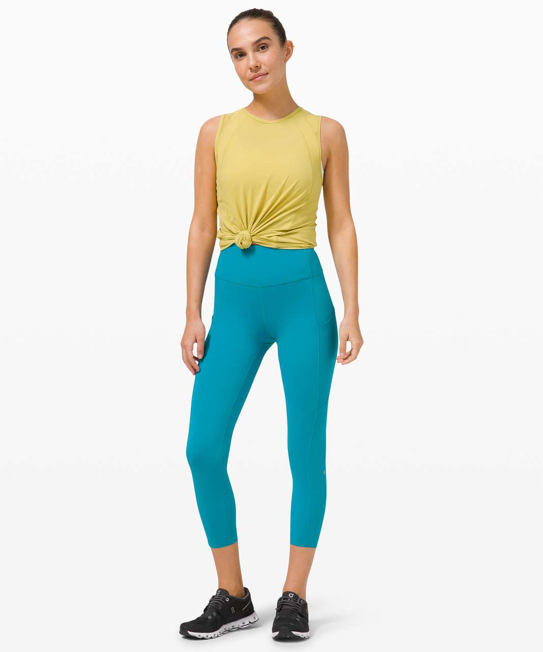 Brand New Lululemon Fast Free HR Crop 23” Nulux Size 12 Symphony