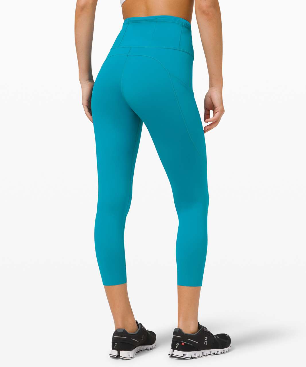 Lululemon Fast and Free High-Rise Crop 23 - Symphony Blue - lulu fanatics