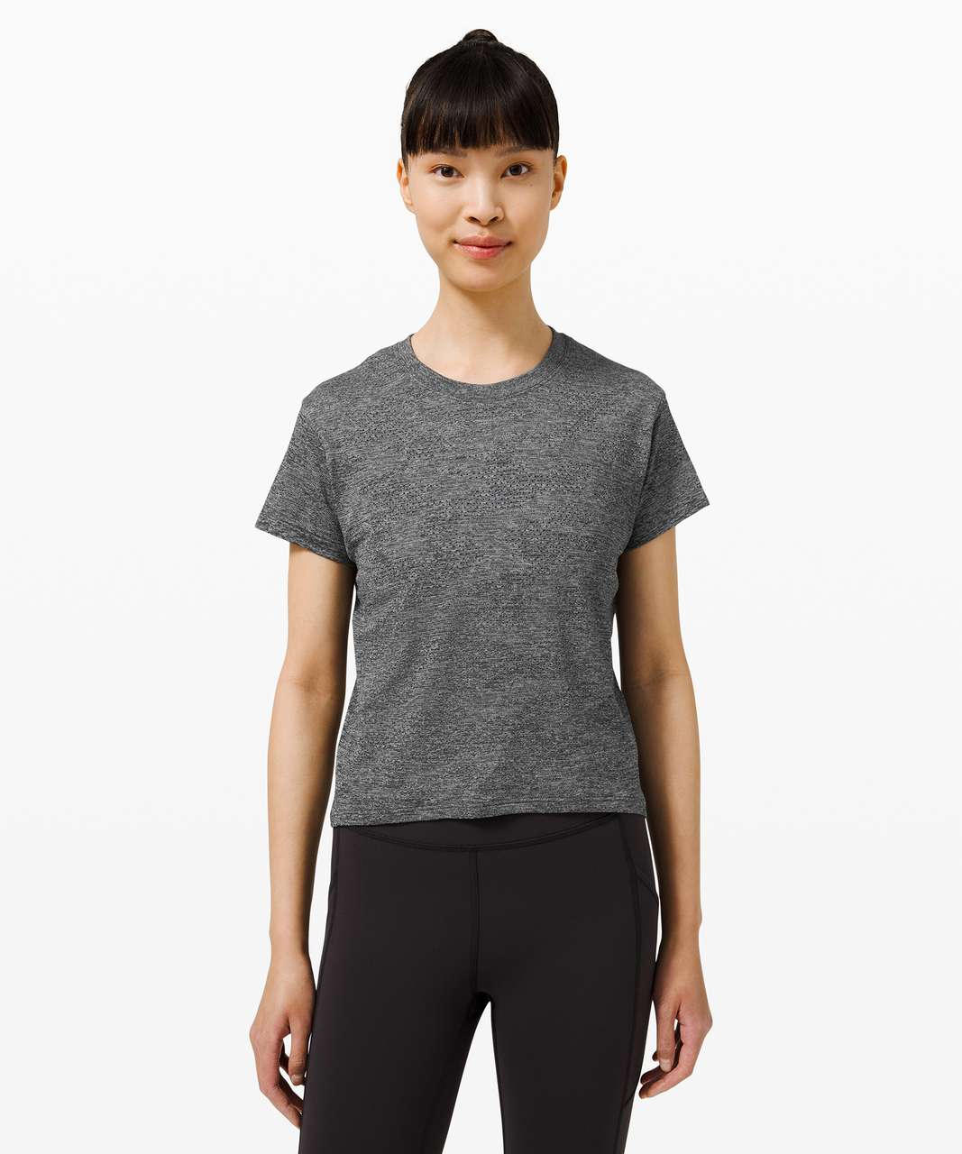 Lululemon Train to Be Short Sleeve *Camo - Dot Camo Rhino Grey / Black