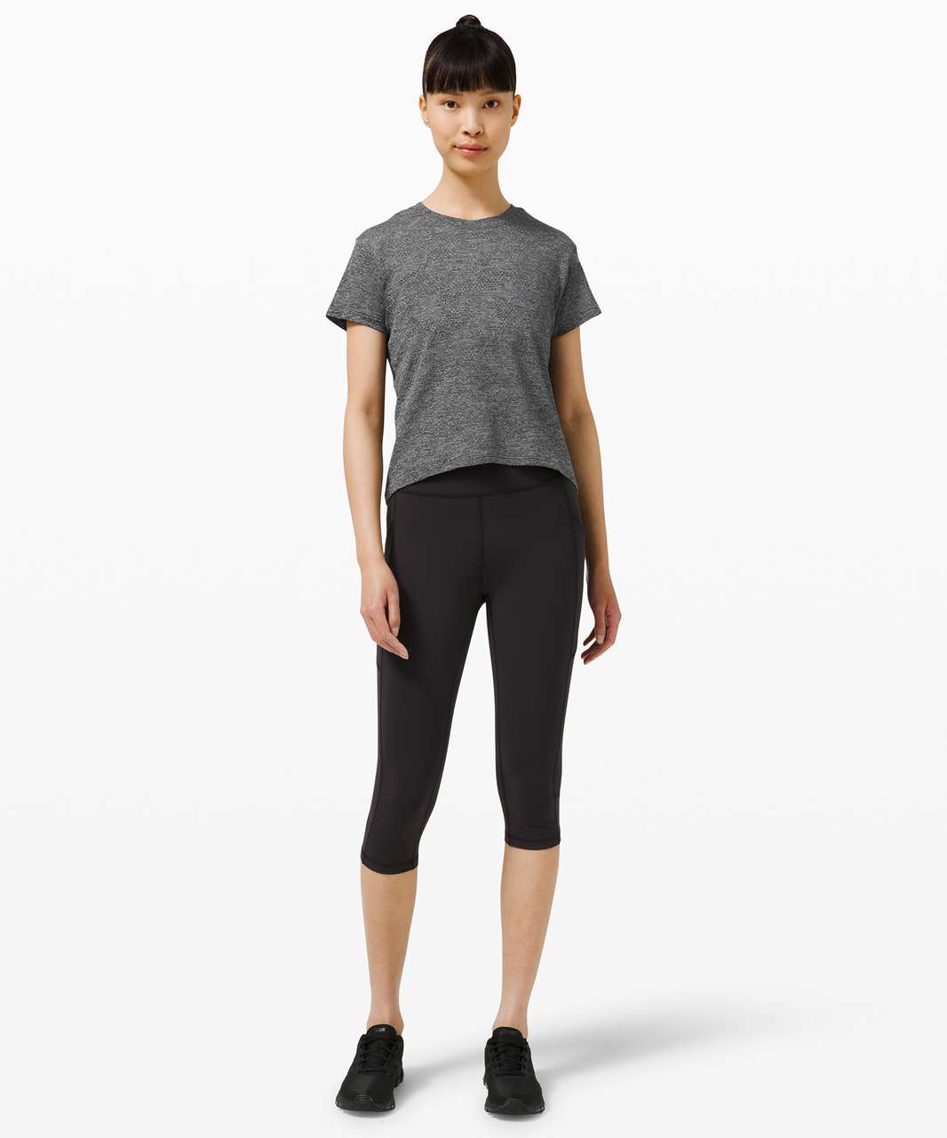 Lululemon Train to Be Short Sleeve *Camo - Dot Camo Rhino Grey / Black