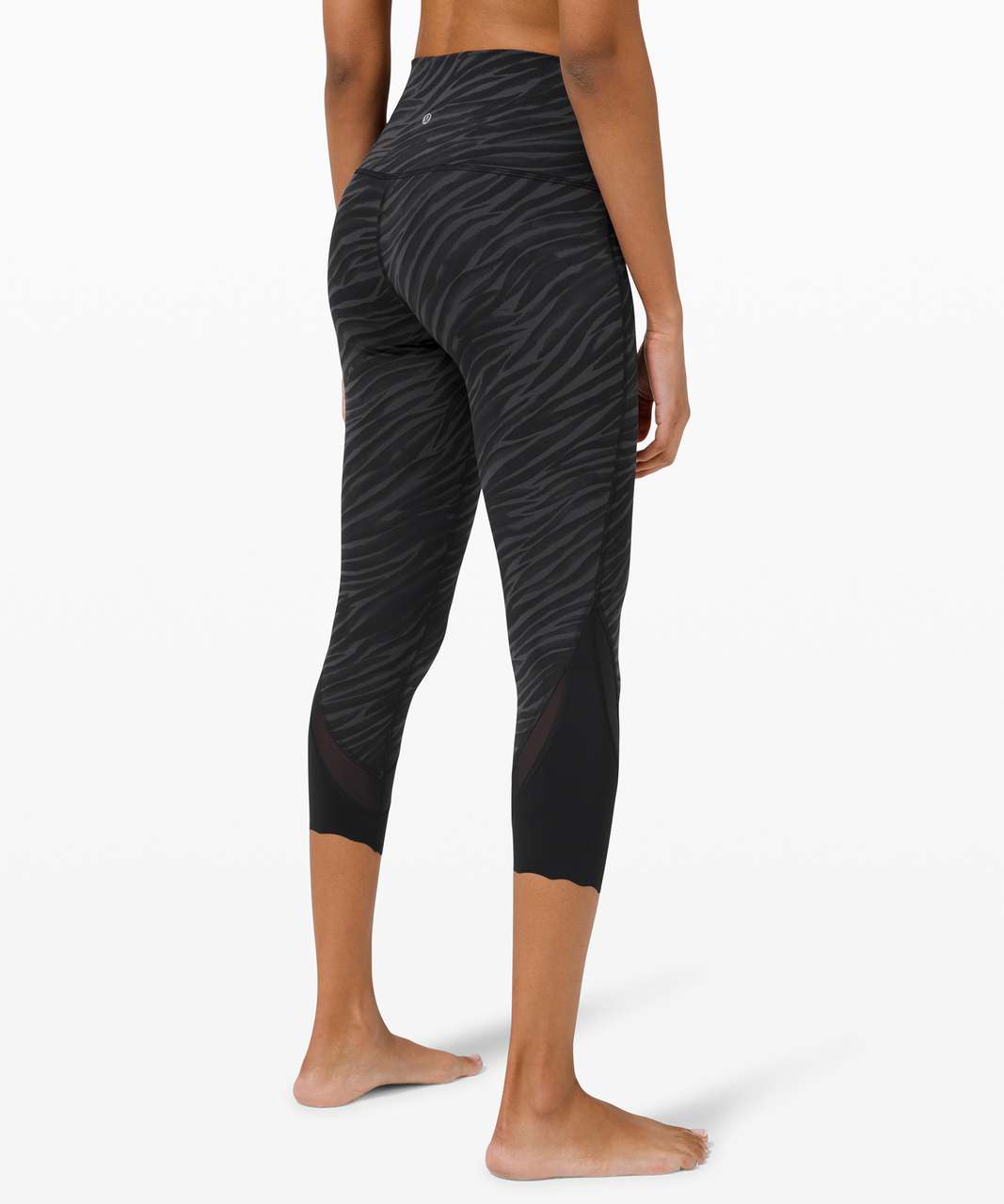 Lululemon Wunder Under High-Rise Crop 23" *Updated Scallop Full-On Luxtreme - Le Tigre Camo Deep Coal Multi