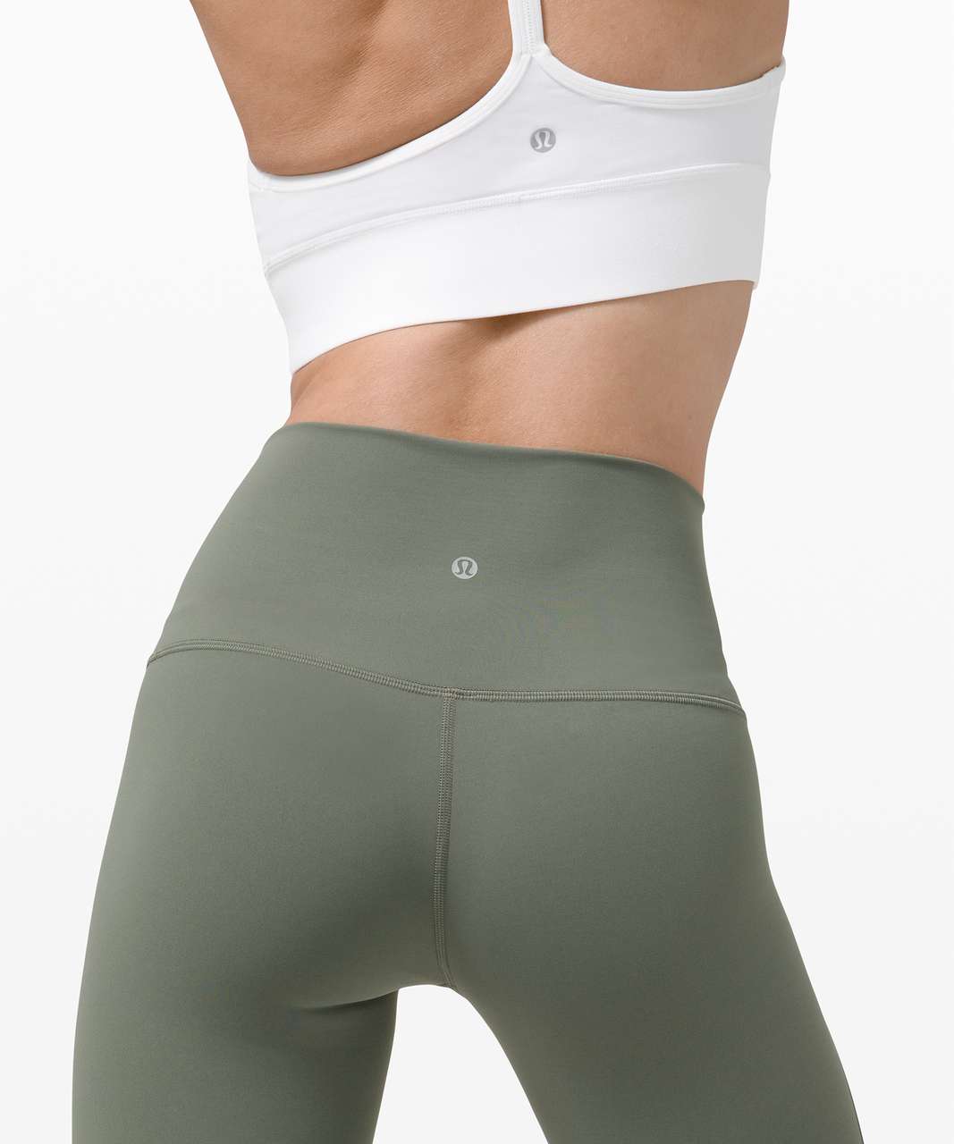 Lululemon Wunder Under High-Rise Crop 23" *Updated Scallop Full-On Luxtreme - Grey Sage