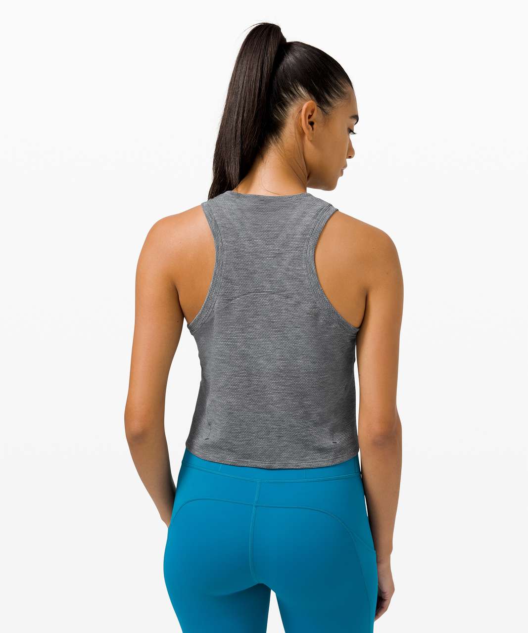 Lululemon Run and Train Racerback Tank - Heathered Black