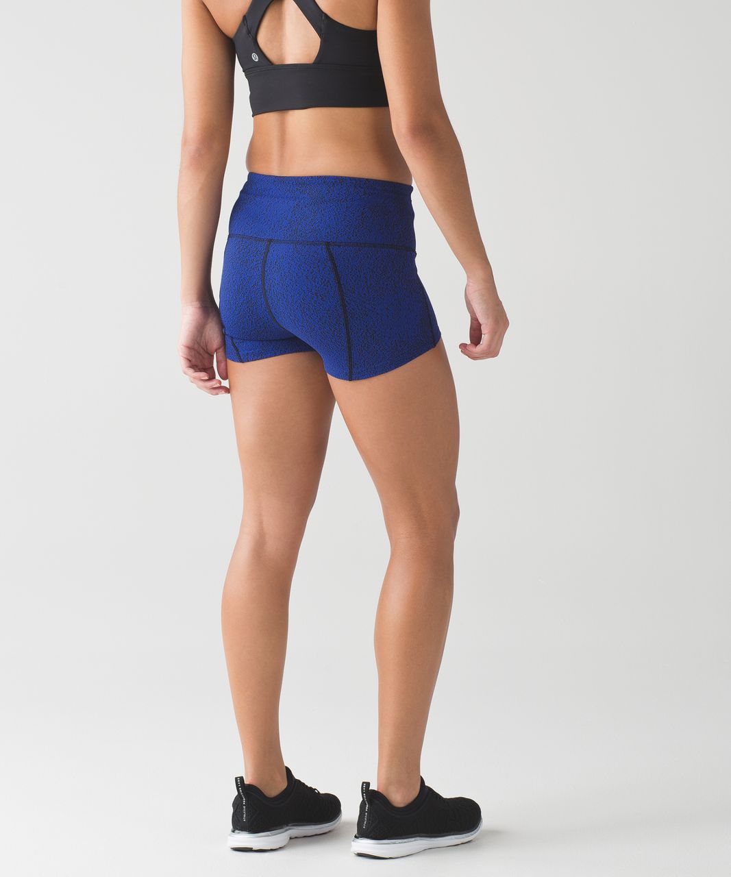 Lululemon Surge Short *7 - Less Space Black Greyt - lulu fanatics