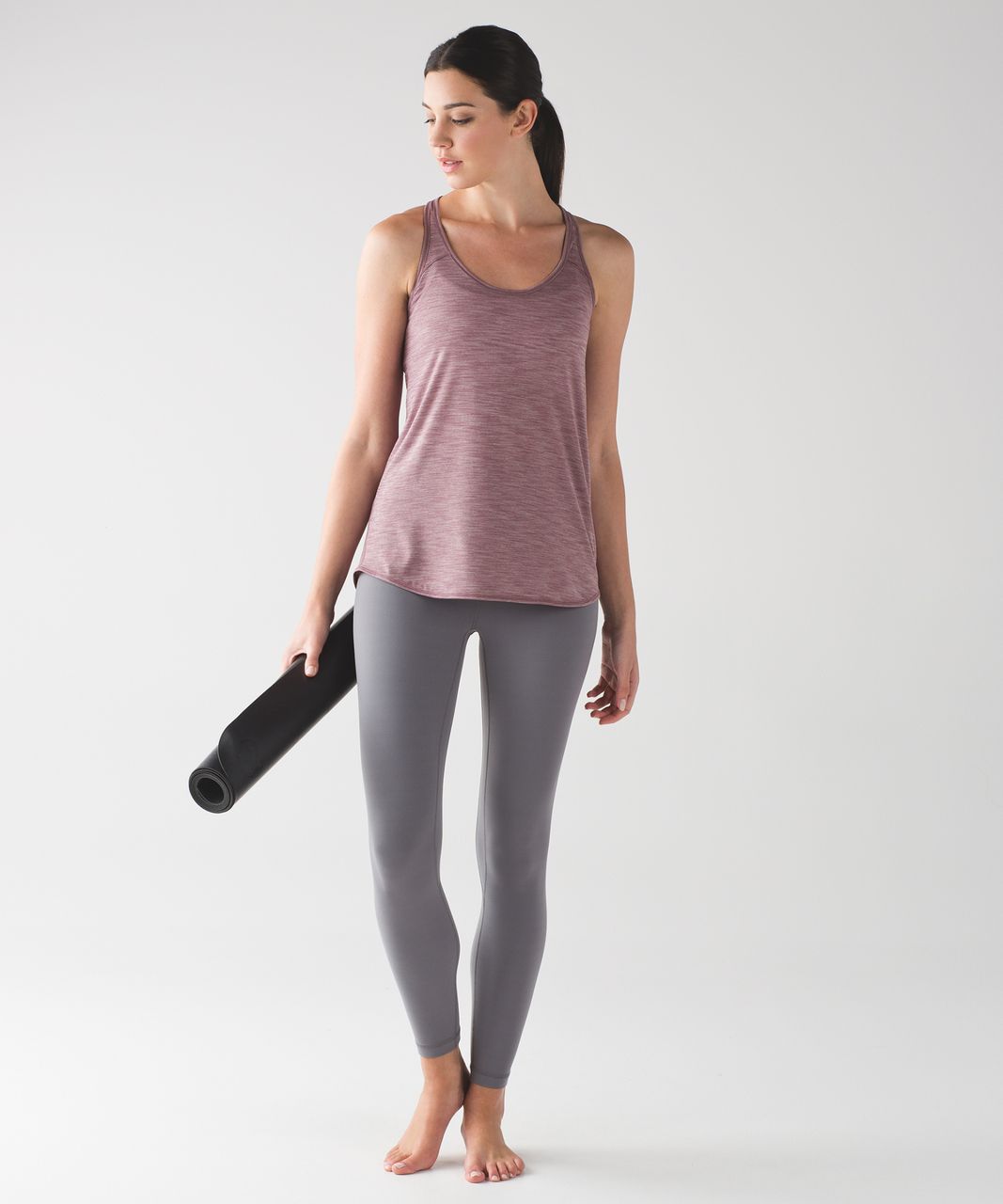 Lululemon Essential Tank - Heathered Dusty Mauve