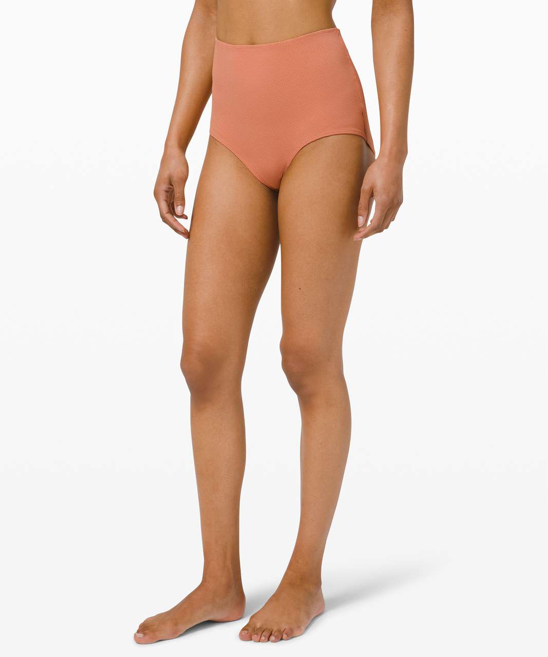 Lululemon Waterside Honeycomb Swim Bottom *High Waist, Full Coverage - Pink  Savannah - lulu fanatics