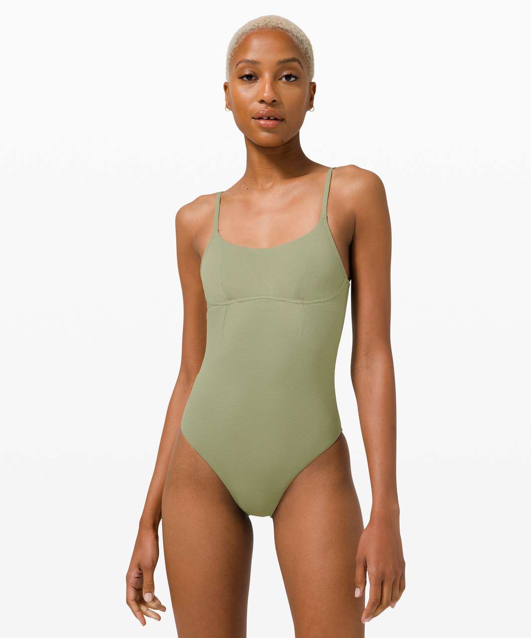 Lululemon Waterside V-Neck Skimpy-Fit One-Piece Swimsuit *B/C Cup -  Raspberry Cream - lulu fanatics