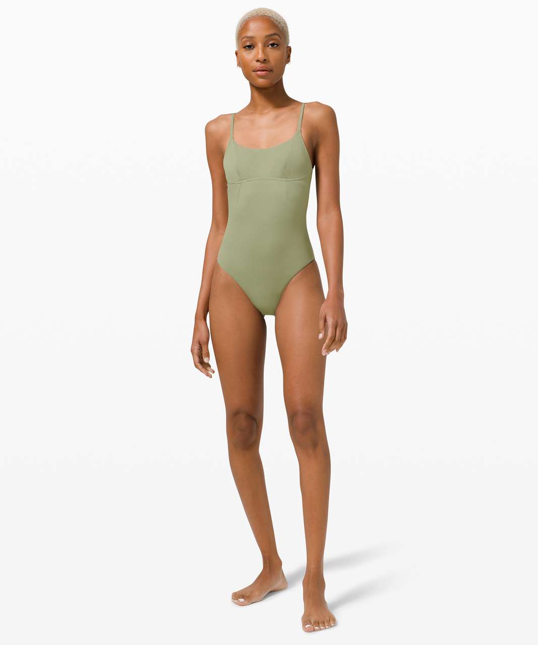 Stradivarius seamless unitard in washed khaki