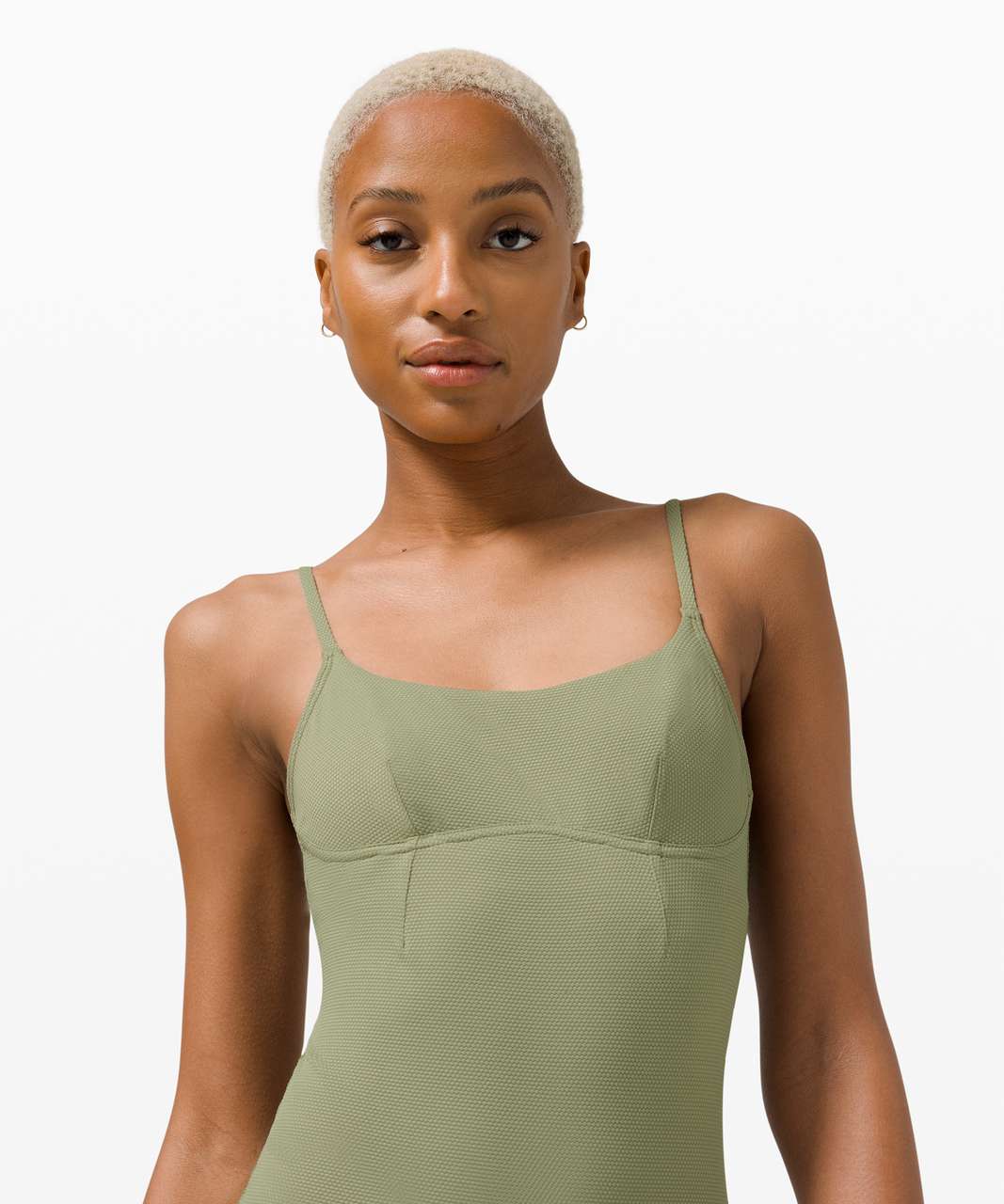 Lululemon Honeycomb Dip Swim One-Piece *B/C Cups, Skimpy - Rosemary Green