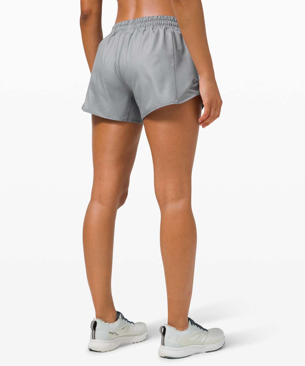 Lululemon Hotty Hot Short II Long 4" *Emboss - Honeycomb Emboss Rhino Grey