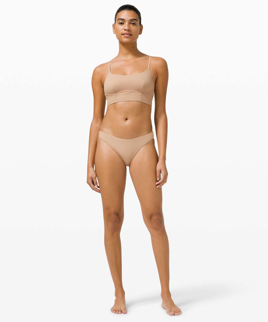 Lululemon Honeycomb Dip Swim Top *B/C Cups - Cafe Au Lait