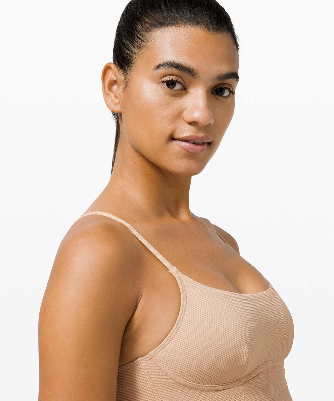 Lululemon Honeycomb Dip Swim Top *B/C Cups - Cafe Au Lait