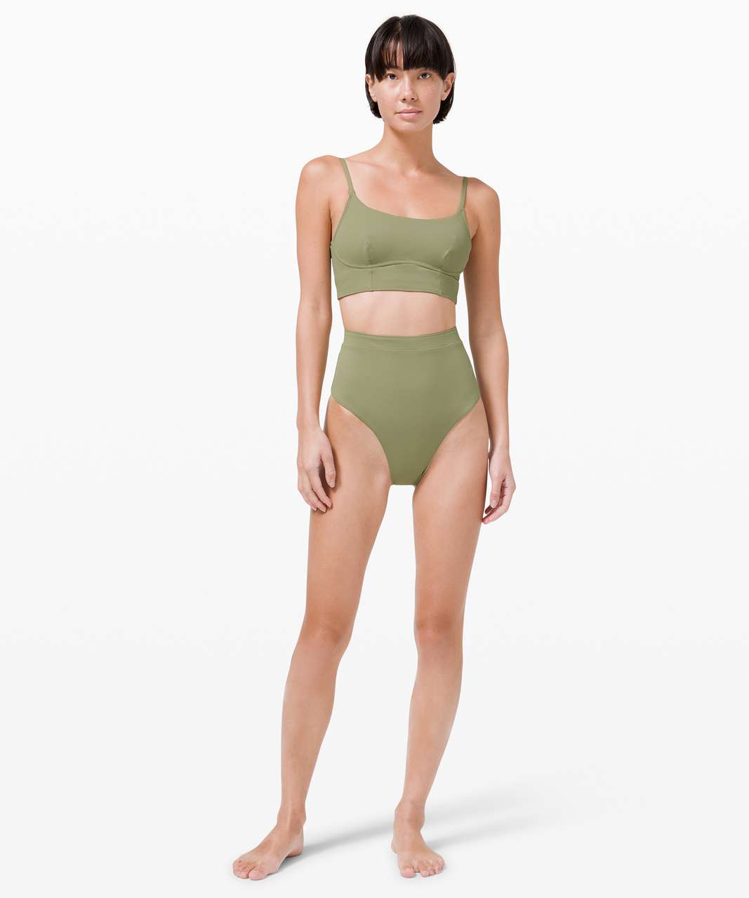 Lululemon Honeycomb Dip Swim Bottom *Super-High Rise, Extra-Skimpy - Rosemary Green