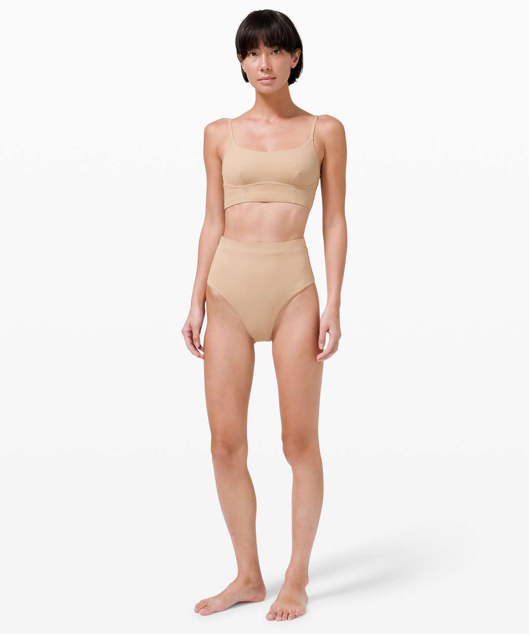 Lululemon Honeycomb Dip Swim Bottom *Super-High Rise, Extra-Skimpy - Cafe  Au Lait - lulu fanatics