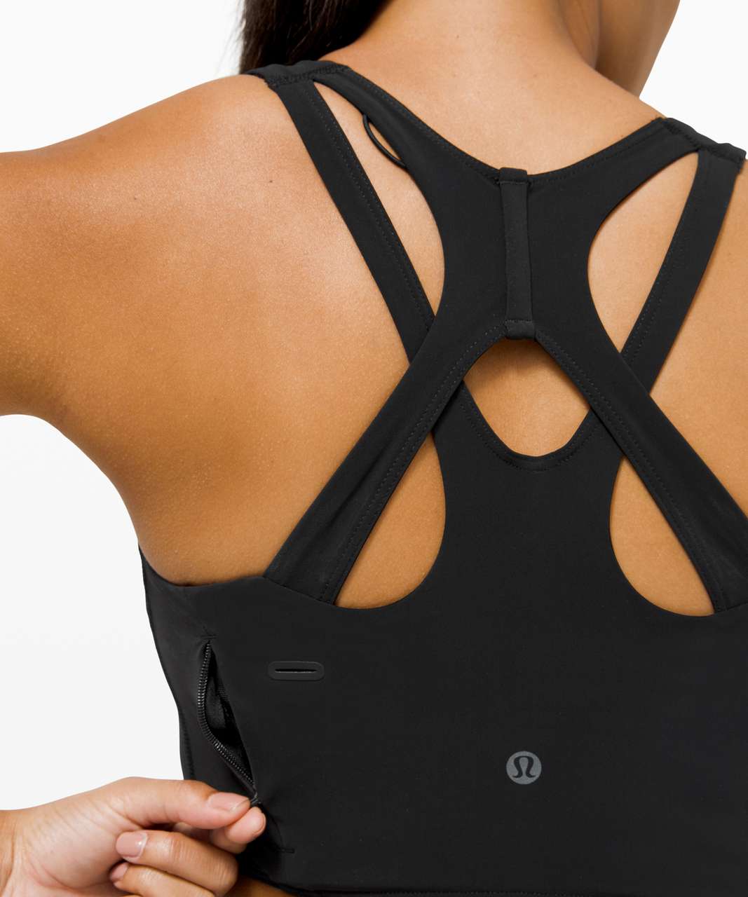 lululemon athletica, Intimates & Sleepwear, Lululemon Black Cool Back  Double Layer Sports Bra