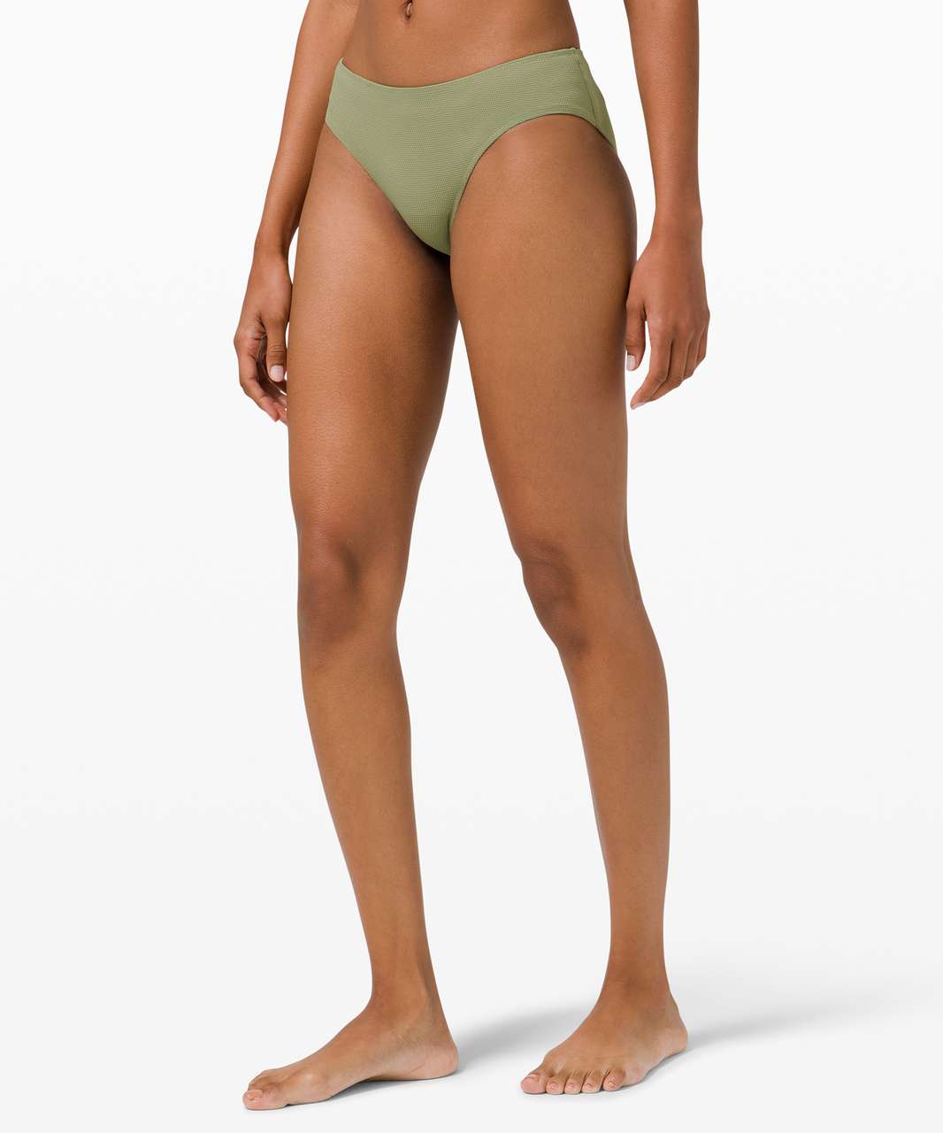 Lululemon Waterside Honeycomb Swim Bottom *Mid Rise, Medium Coverage - Rosemary Green