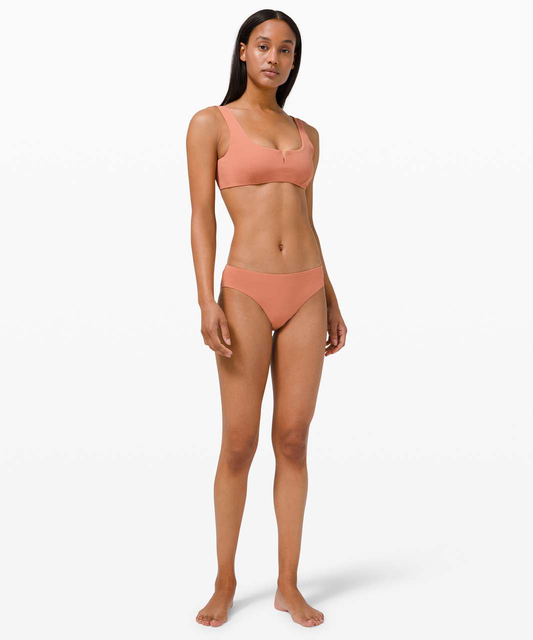 Lululemon Waterside Honeycomb Swim Bottom*Mid Rise, Medium Coverage - Pink Savannah