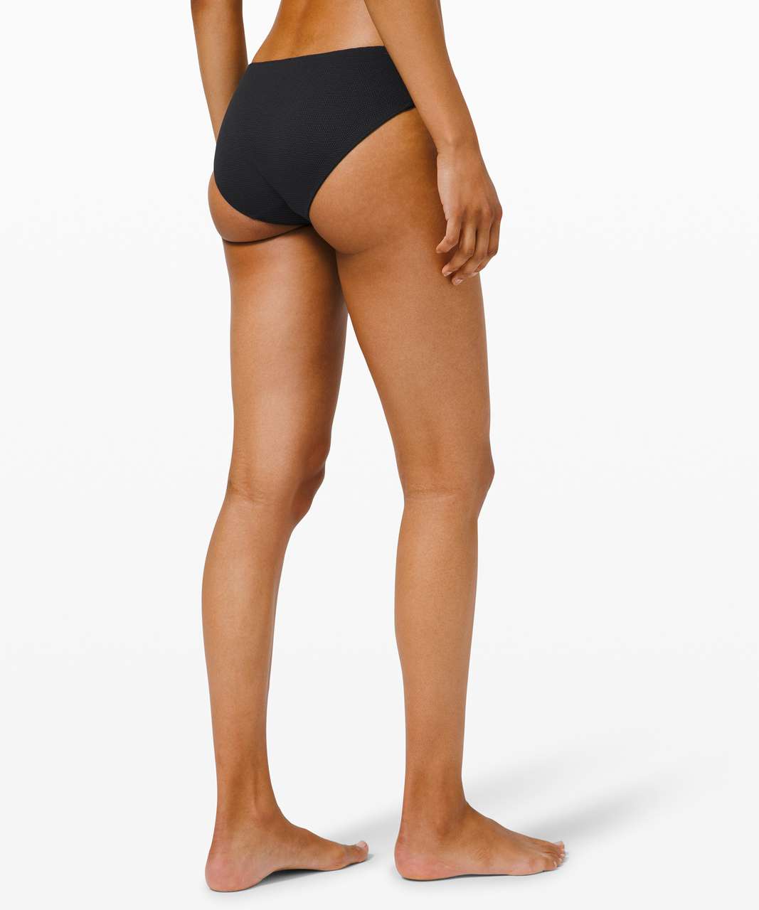 Lululemon Waterside Honeycomb Swim Bottom *Mid Rise, Medium Coverage - Black