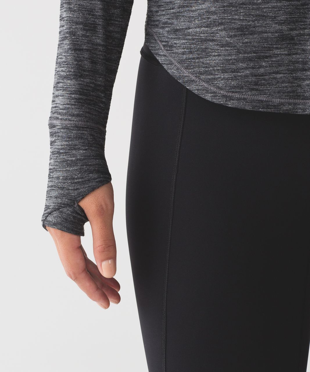 Lululemon On The Run Long Sleeve - Heathered Black