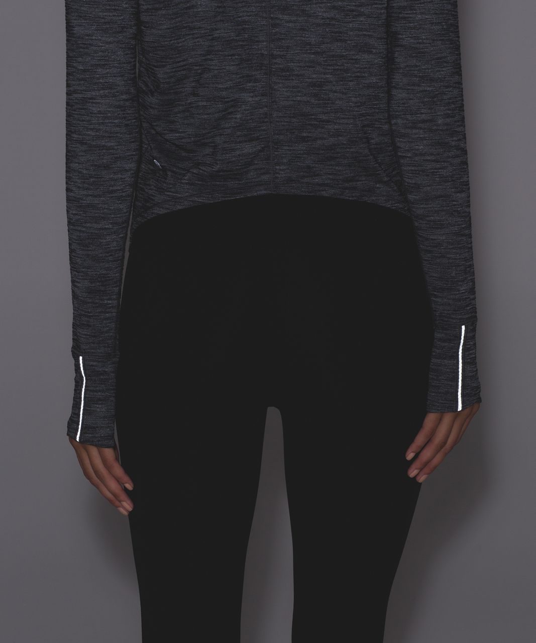 Lululemon On The Run Long Sleeve - Heathered Black