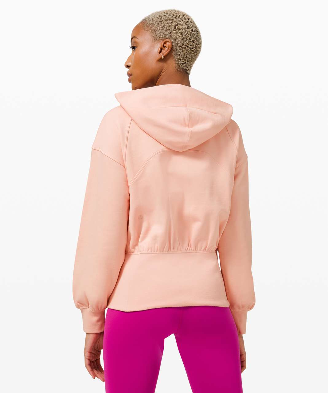 Lululemon Hugged-Waist Cotton Zip Hoodie - Pink Mist