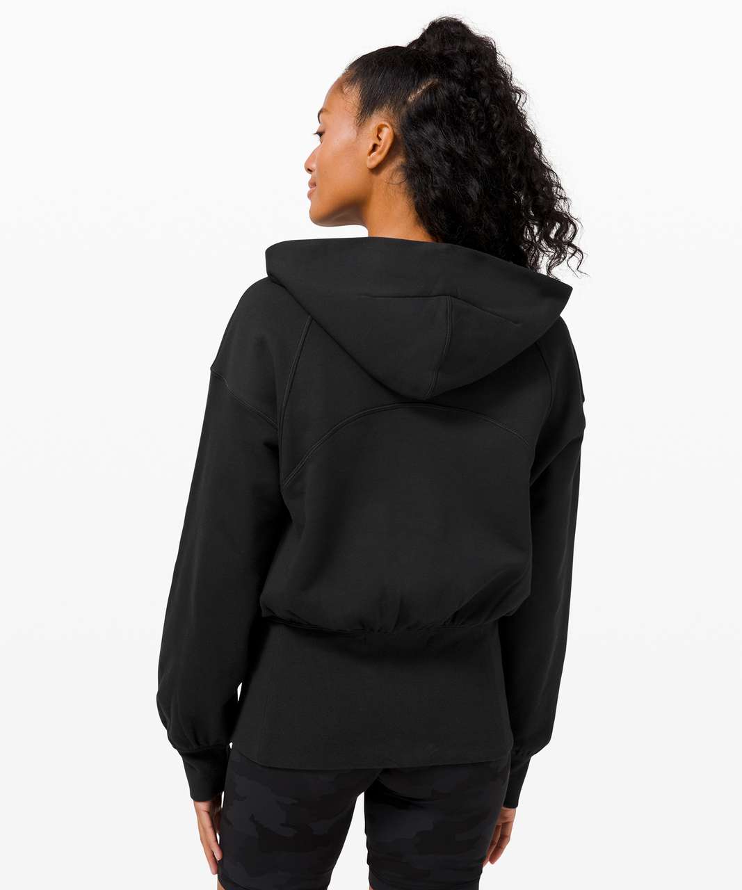 Lululemon Hugged-Waist Cotton Zip Hoodie - Black