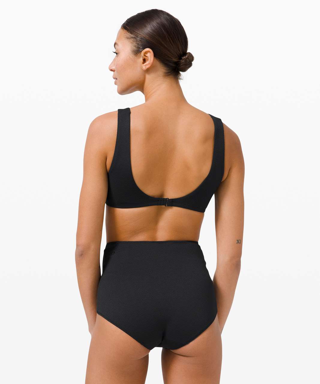 Lululemon Honeycomb Dip Square Swim Top *A/B Cups - Black