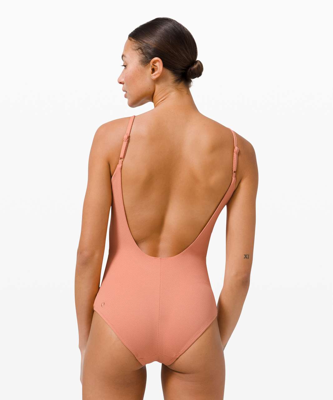 Lululemon Waterside Honeycomb Swim One-Piece*B/C Cups, Medium Coverage - Pink Savannah