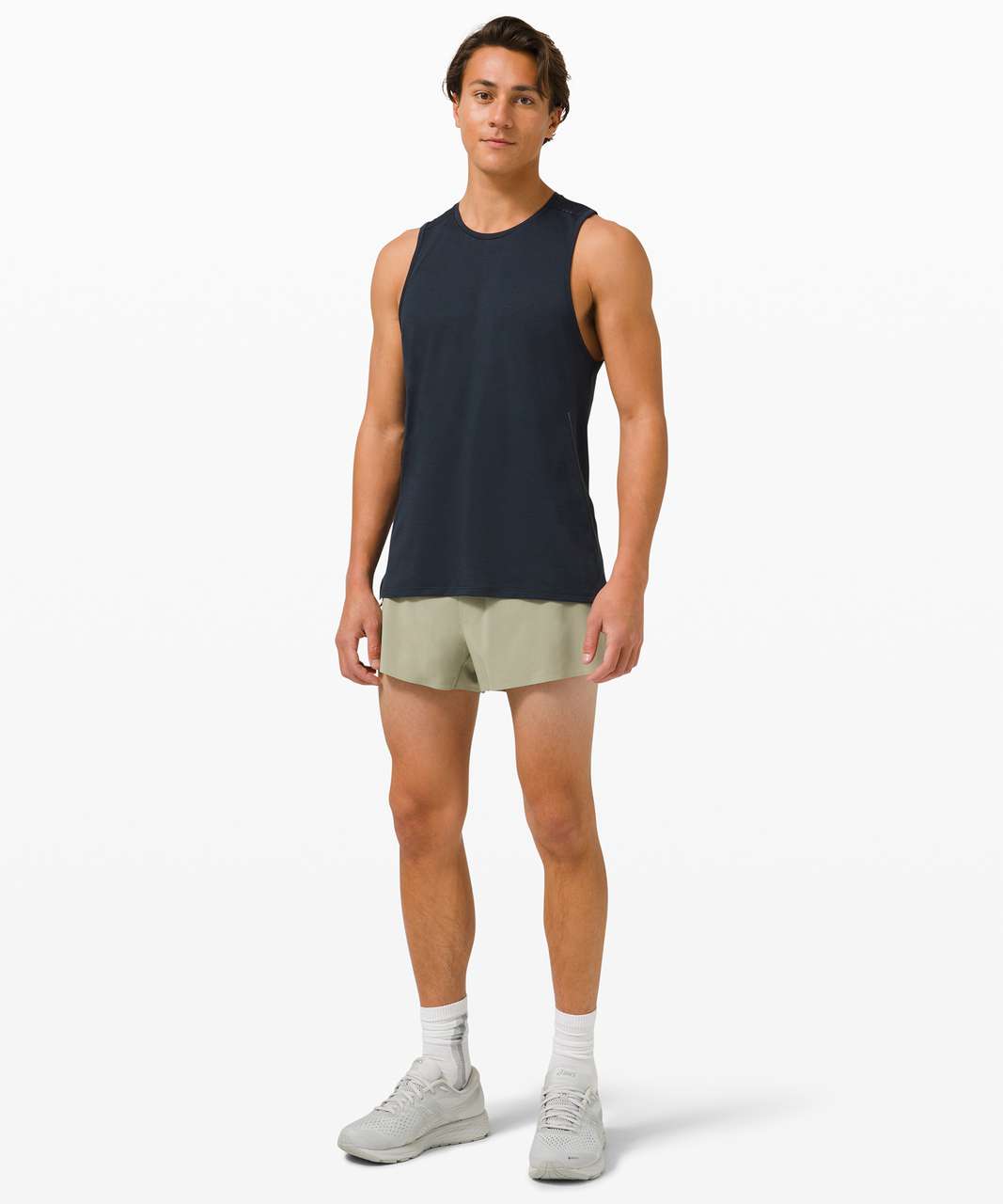 Lululemon Fast and Free Tank *Recycled - Heathered Classic Navy / Classic Navy