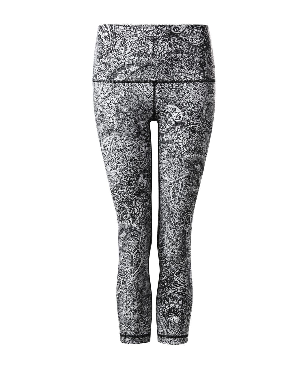 Lululemon Wunder Under Crop (Hi-Rise) - Antique Paisley White Black