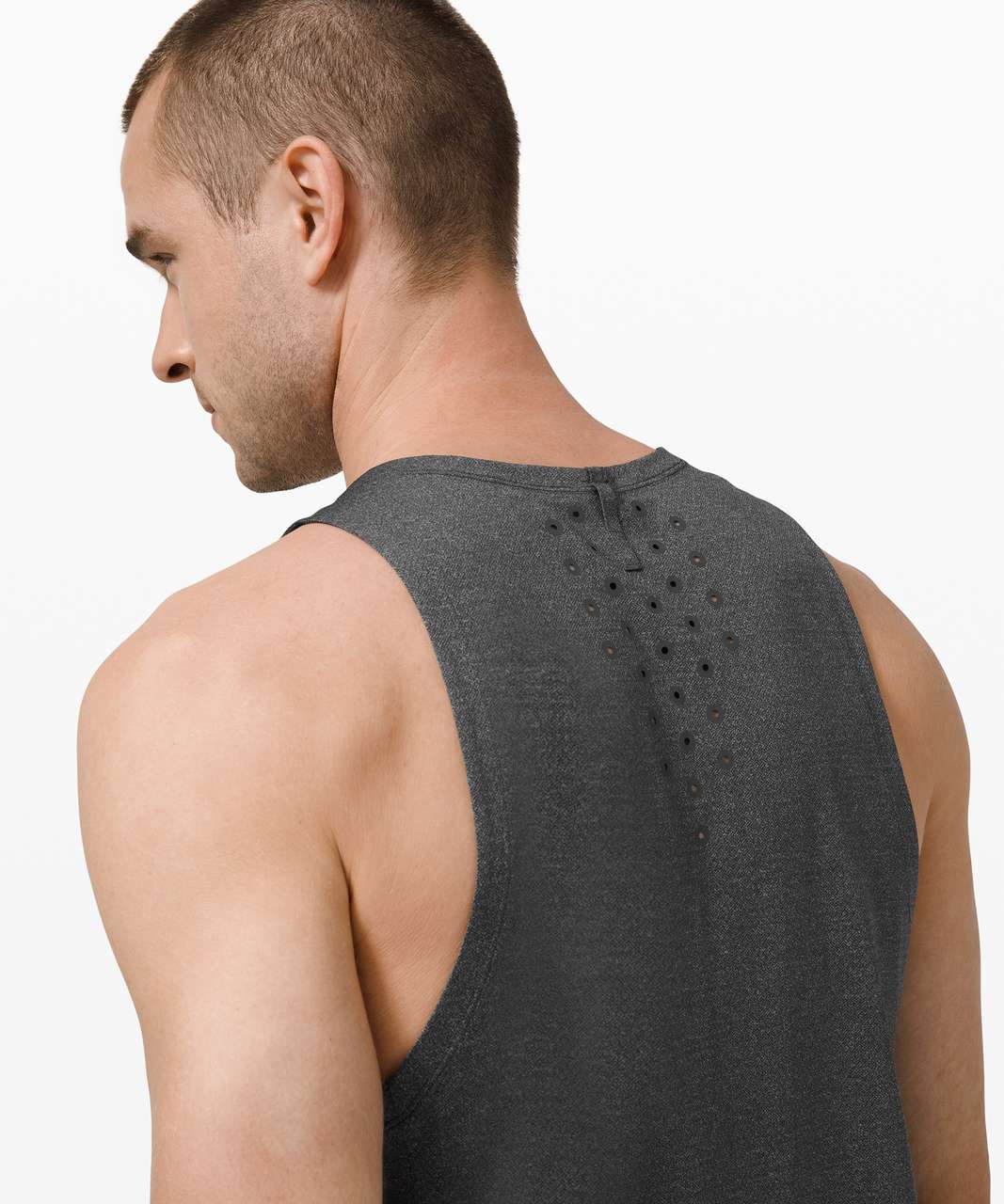 Lululemon Textured Training Tank - Heathered Graphite Grey