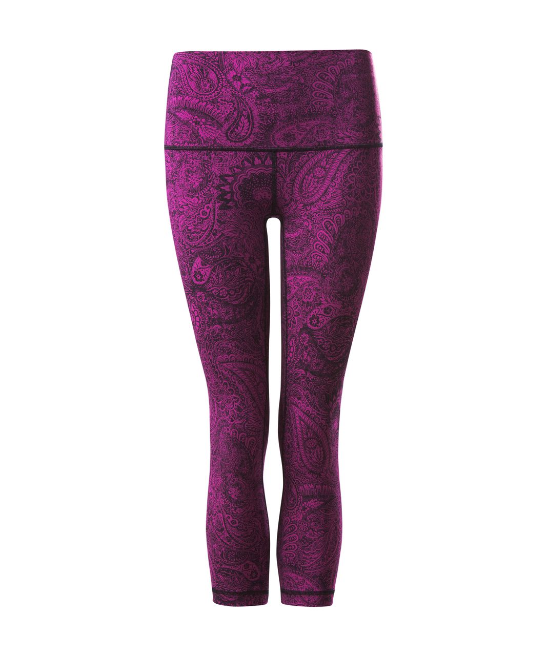 Lululemon Wunder Under Crop (Hi-Rise) - Antique Paisley Deep Fuschia ...