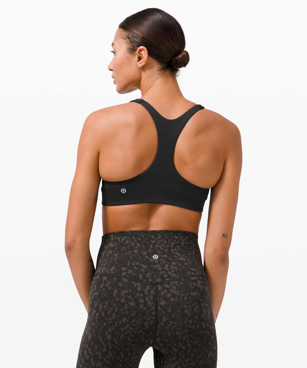 Lululemon In Alignment Straight-strap Bra Light Support, C/d Cup In  Heritage 365 Camo Mini Deep Coal