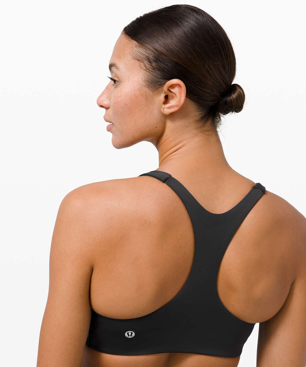 VGC Lululemon Layered Keyhole Racerback Sports Bra w Clasp BLACK 6 SMALL  MSP $68